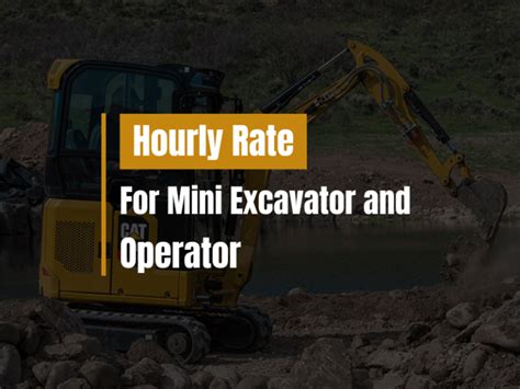 hourly rate for mini excavator with operator|skid steer rates per hour.